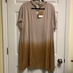 Kori Ombré Beige Brown Dress